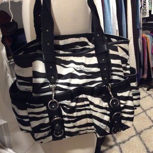 Vintage MICHAEL KORS Nylon & leather zebra bag